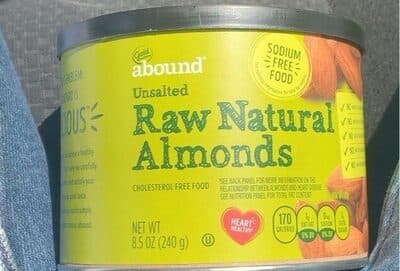 Unsalted Raw Natural Almonds