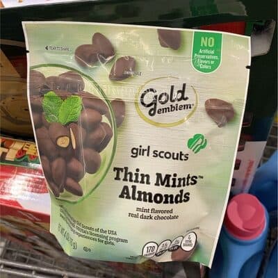 Mint Flavored Real Dark Chocolate Thin Mints Almonds
