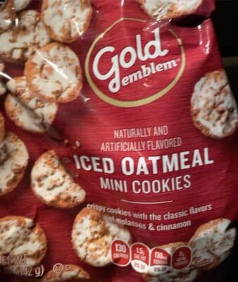 Iced oatmeal mini cookies