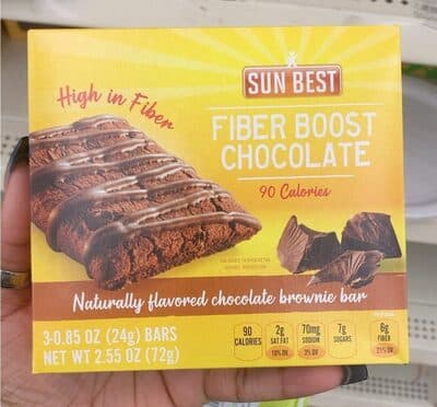 Fiber chocolate bars
