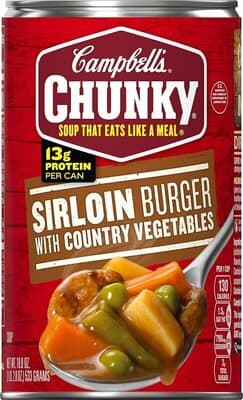 Sirloin Burger With Country Vegetables Soup
