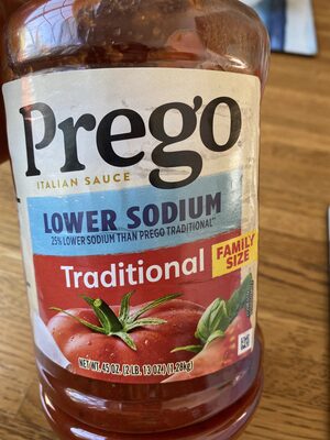 Prego Italian Sauce Lower Sodium