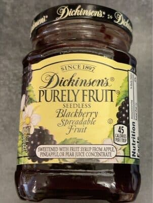 Dickinson's Purely Fruit Spreadable Fruit Blackberry