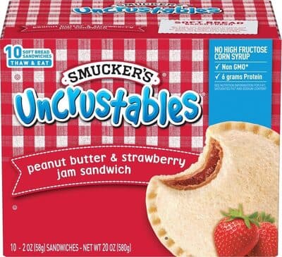 Peanut Butter & Strawberry Jam Sandwiches