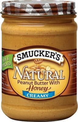 Natural Peanut Butter With Honey, Creamy