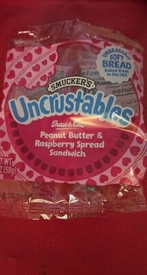 Peanut Butter & Raspberry Spread Sandwich