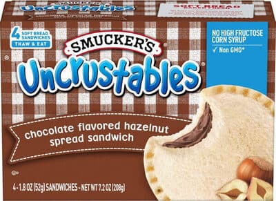 Chocolate Flavored Hazelnut Spread Sandwich