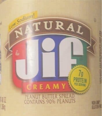 Natural Creamy Peanut Butter Spread