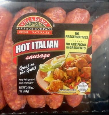 Hot italian sausage