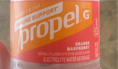 Orange Raspberry Flavored Immune Support Electrolyte Water Beverage