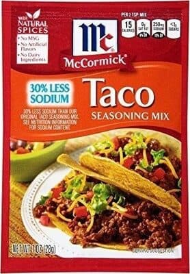 30% Less Sodium Taco Seasoning Mix