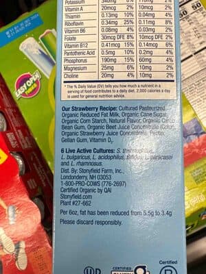Organic Kids Lowfat Yogurt, Strawberry