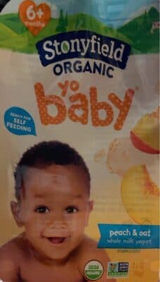 Stonyfield organic yo baby peach and oat