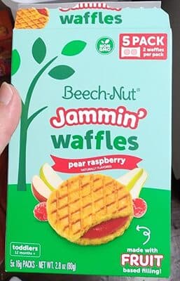 Pear Raspberry Jammin' Waffles