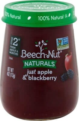 Beech nut naturals pureed baby food