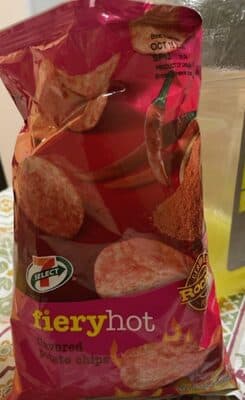 Fiery hot - flavored potato chips