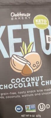 Keto Bites, coconut chocolate chip