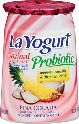 Pina Colada Probiotic Formula Blended Lowfat Yogurt