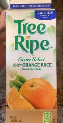 100% Orange Juice From Concentrate