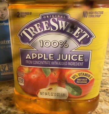 100% Apple Juice From Concentrate