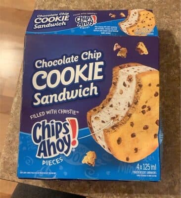 Chocolate chip cookie sandwich