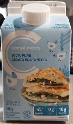 100% Pure Liquid Egg Whites