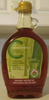100% Pure Organic Dark Maple Syrup