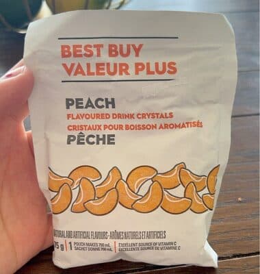 Peach flavoured drink crystals
