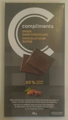 85% Cocoa Swiss Dark Chocolate