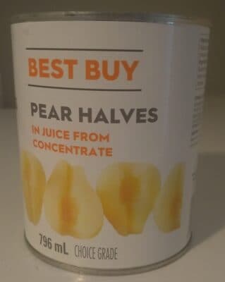Pear Halves in Juice from Concentrate