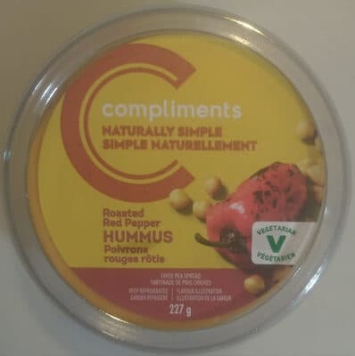 Naturally Simple Roasted Red Pepper Hummus