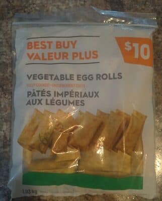 Fully Cooked Vegetable Egg Rolls