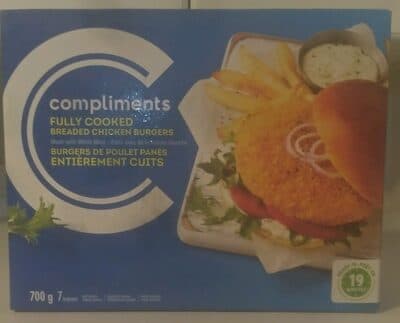 Fully Cooked Breaded Chicken Burgers