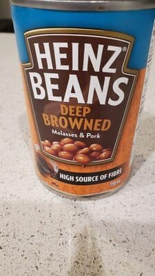 Beans deep browned