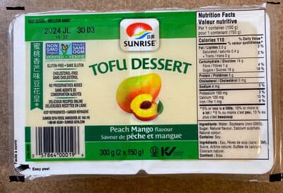Tofu Dessert, Peach Mango