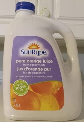 Pure Orange Juice from Concentrate