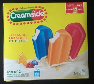 Barres de dessert glac