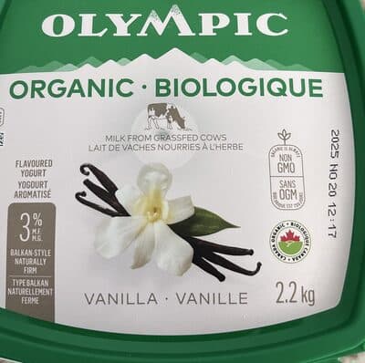 Organic Vanilla 3% Balkan style Yogurt