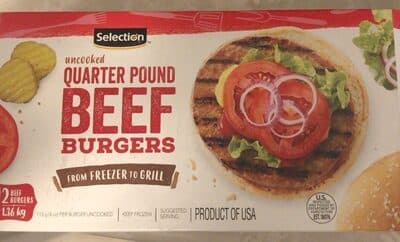 Quart de livre de boeuf burger