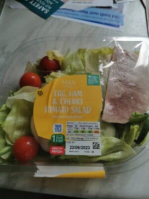 Egg, Ham & Cherry Tomato Salad