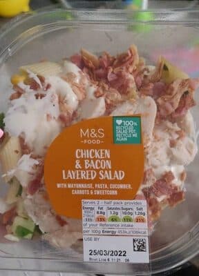 Chicken And Bacon Layered Salad