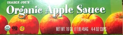 Organic apple sauce