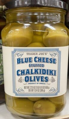 Blue cheese stuffed chalkidiki okives