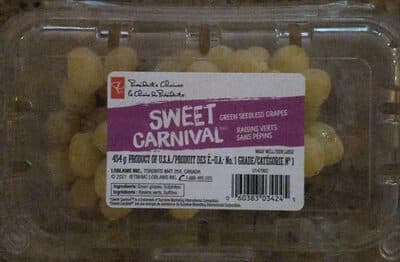 Sweet Carnival Green Seedless Grapes