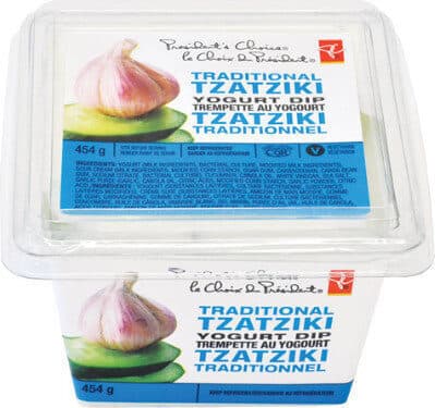 Traditional tzatziki yogurt dip