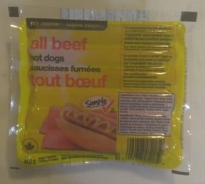 All Beef Hot Dogs
