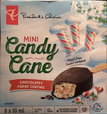 Mini Candy Cane Chocolatey Fudge Coating Ice Cream Bars