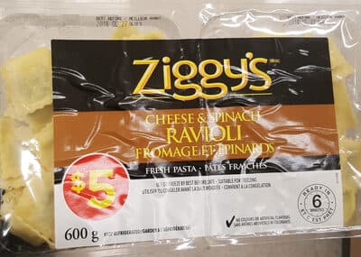 Ravioli fromage et epinard
