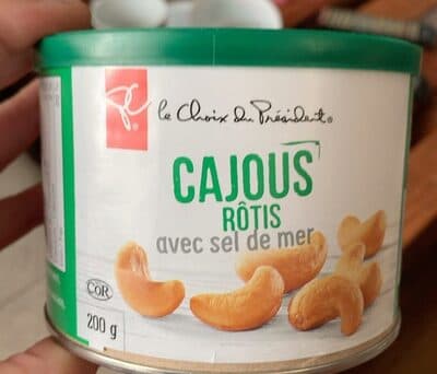 Cajous rotis sel de mer
