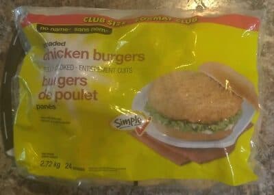 Fully Cooked Breaded Chicken Burgers